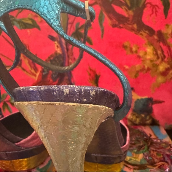 Vibrant Brian Atwood Platform Stiletto Heels - Picture 6 of 8